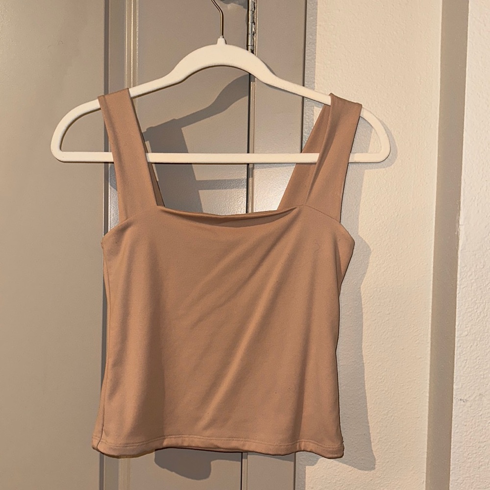 Abercrombie Soft A&F Collection square neck crop tank